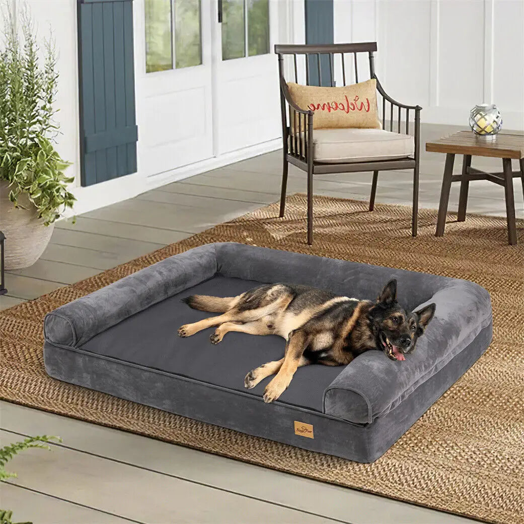 Bingopaw Orthopedic Dog Bed For Large Dogs With Removable Washable Cover And Plush Support