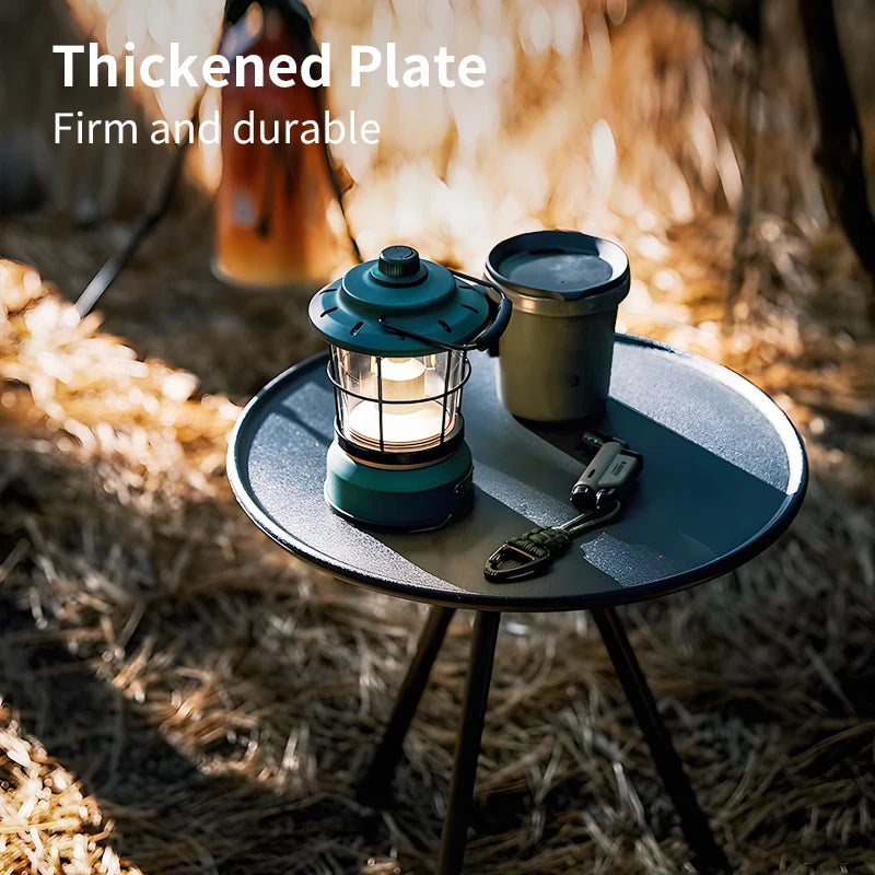 Ultralight Folding Outdoor Round Table Set With Mesh Bag