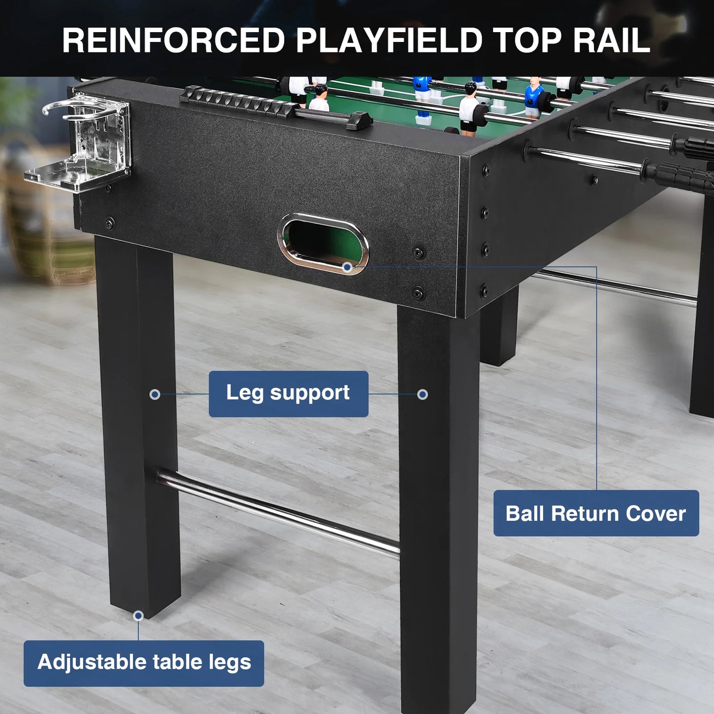 APWIKOGER Foosball Table Wood Soccer Game for Family and Friends
