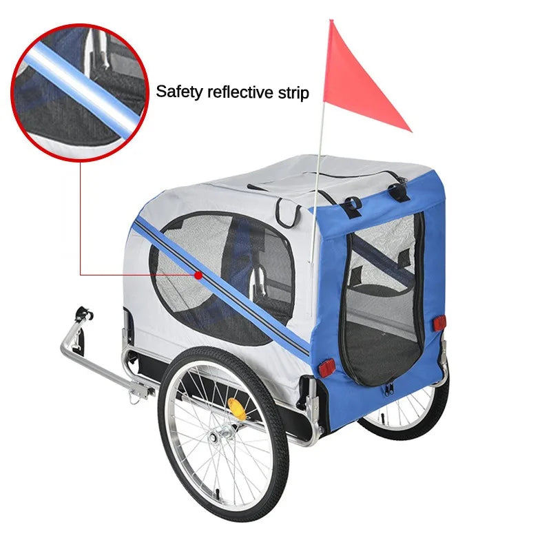 Pet Bicycle Trailer For Cats And Dogs Folding Travel Carrier