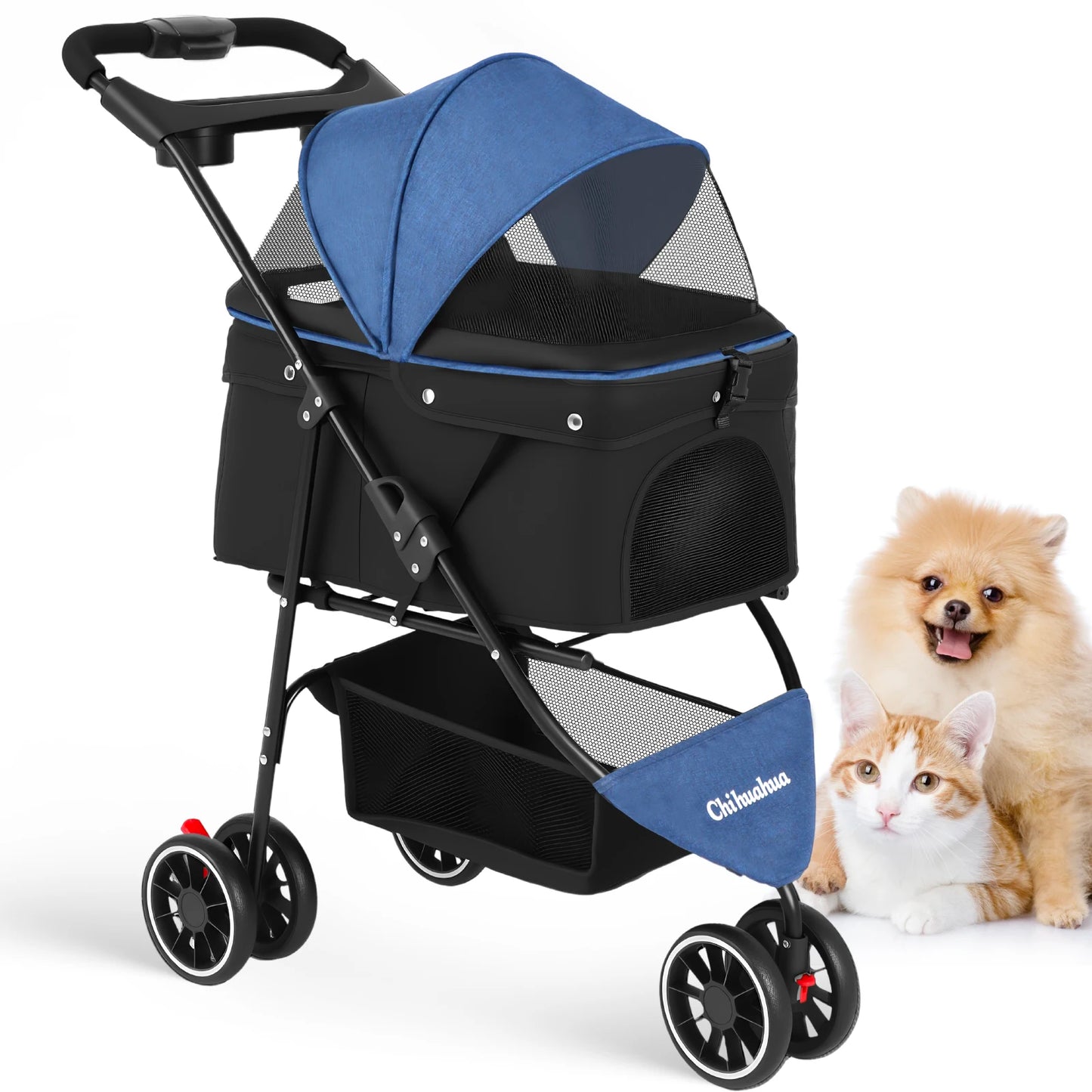 CHIHUAUA Foldable Pet Stroller For Small Dogs And Cats