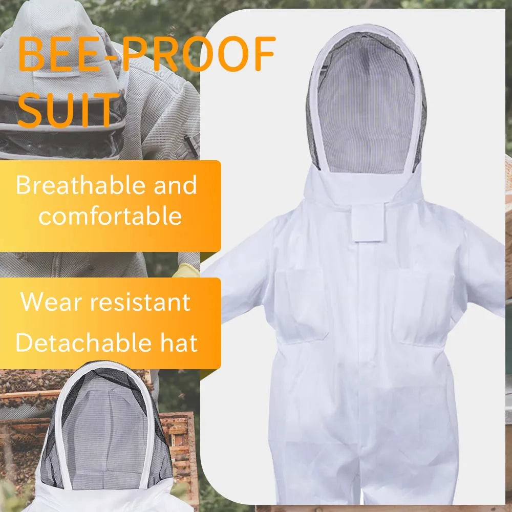 HKAFEICN Beekeeping Suit With Veil For Unisex And Children