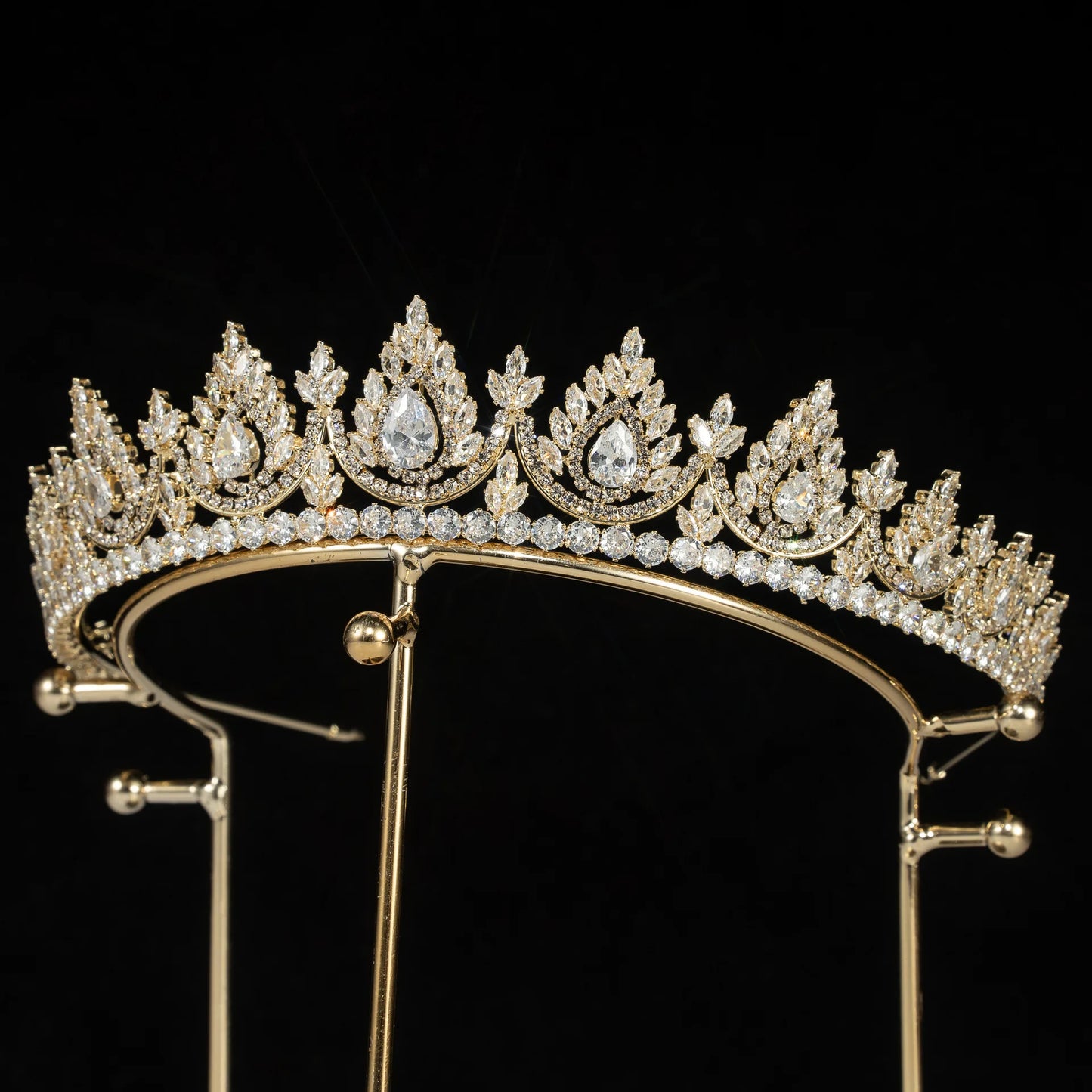 Urbanlife Princess Bridal Tiara With Cubic Zirconia Crown