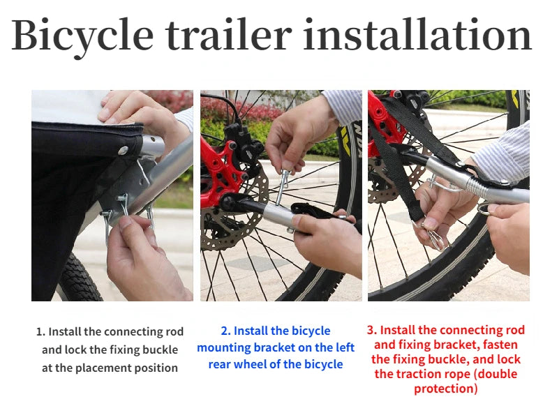 Pet Bicycle Trailer For Cats And Dogs Folding Travel Carrier