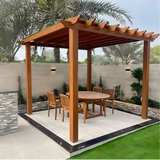 Gazebo Waterproof Patio Wood Pavilion For Outdoor Garden Low Maintenance