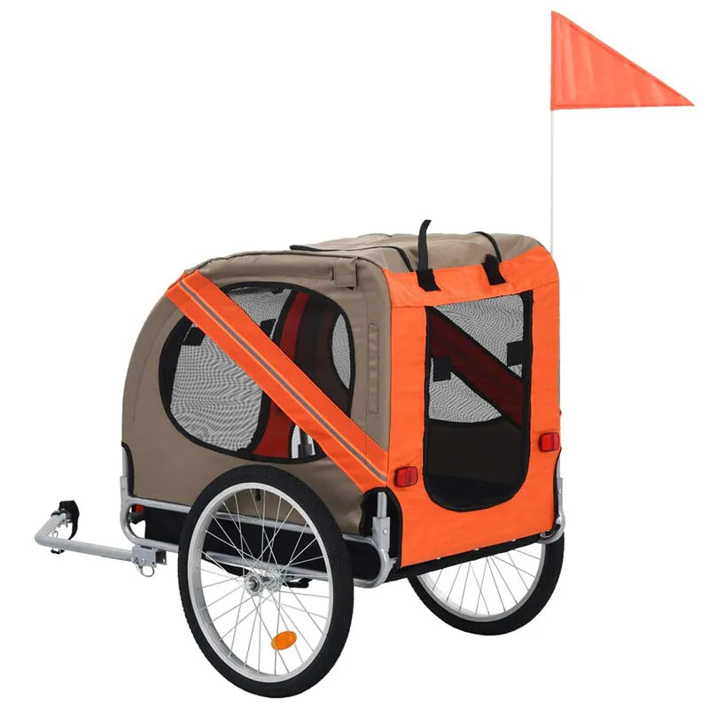 Pet Bicycle Trailer For Cats And Dogs Folding Travel Carrier