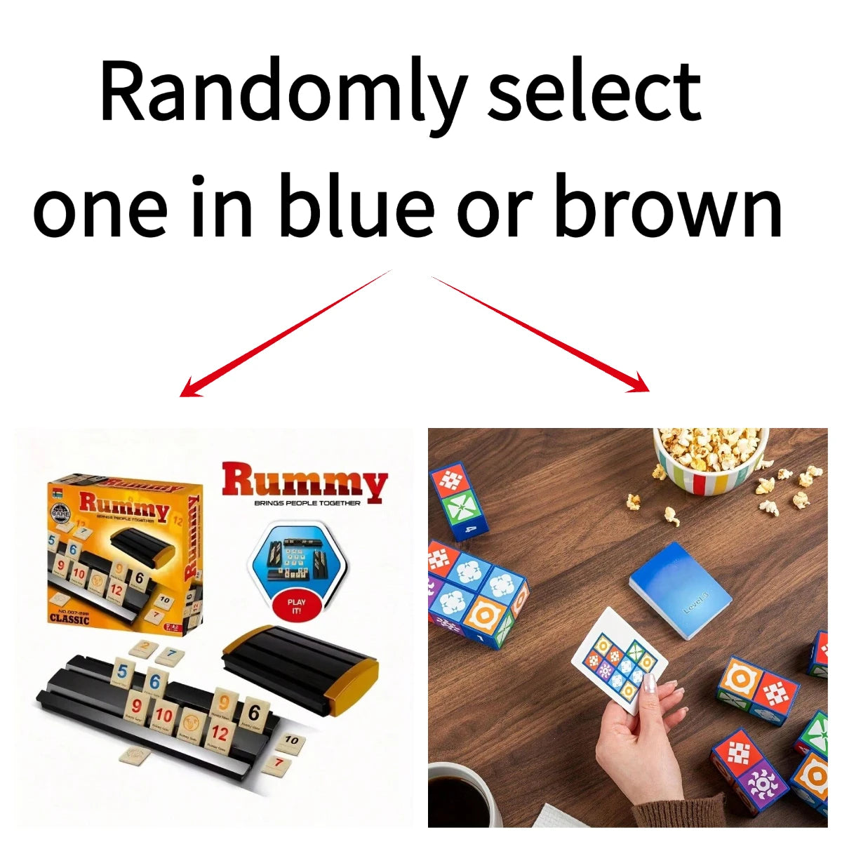 Classic Rummy Tile Board Game For 2-4 Players Family Fun