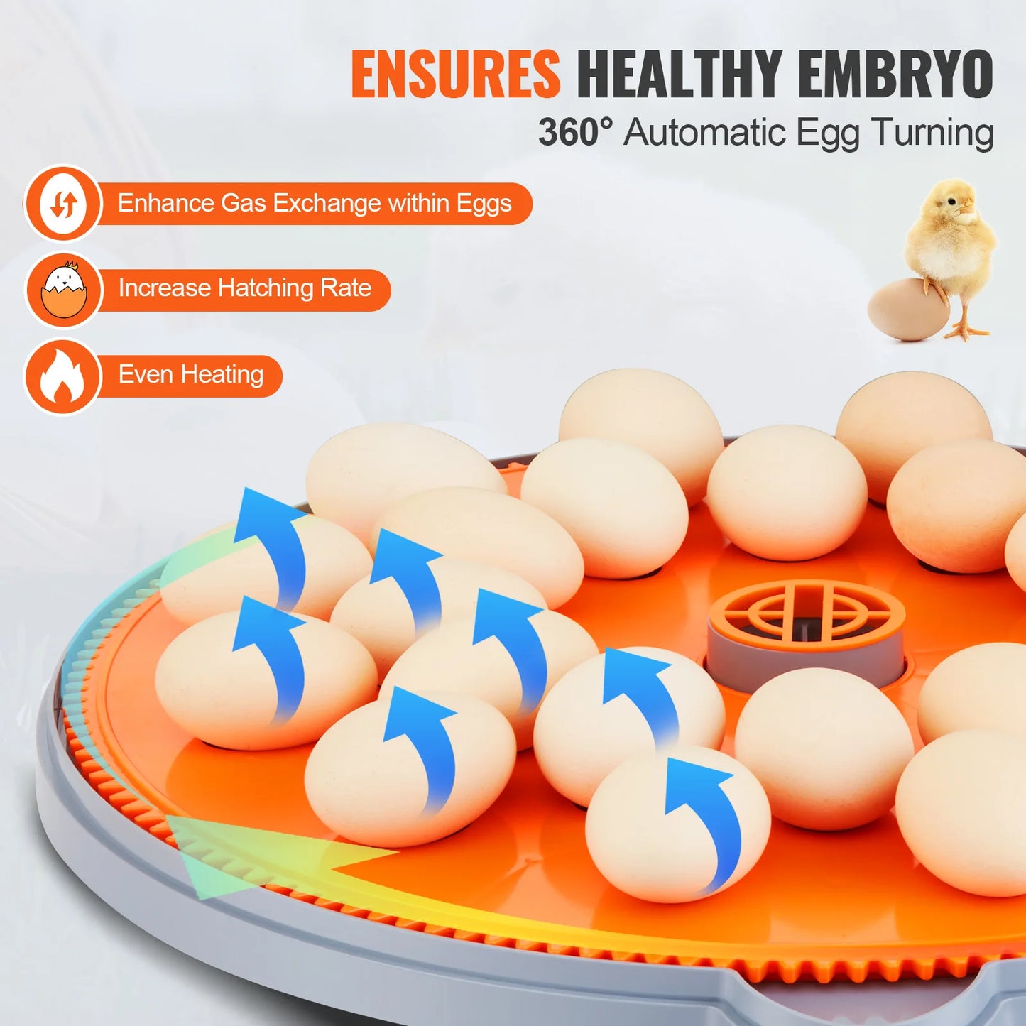 VEVOR Egg Incubator With Automatic Turner Humidity And Temperature Control
