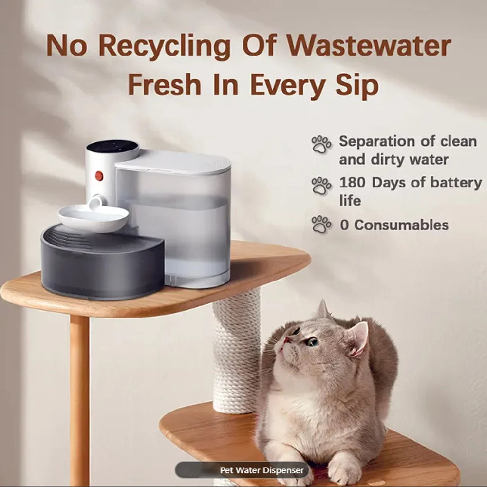 ZYfeeder Wireless Automatic Cat Fountain Water Dispenser
