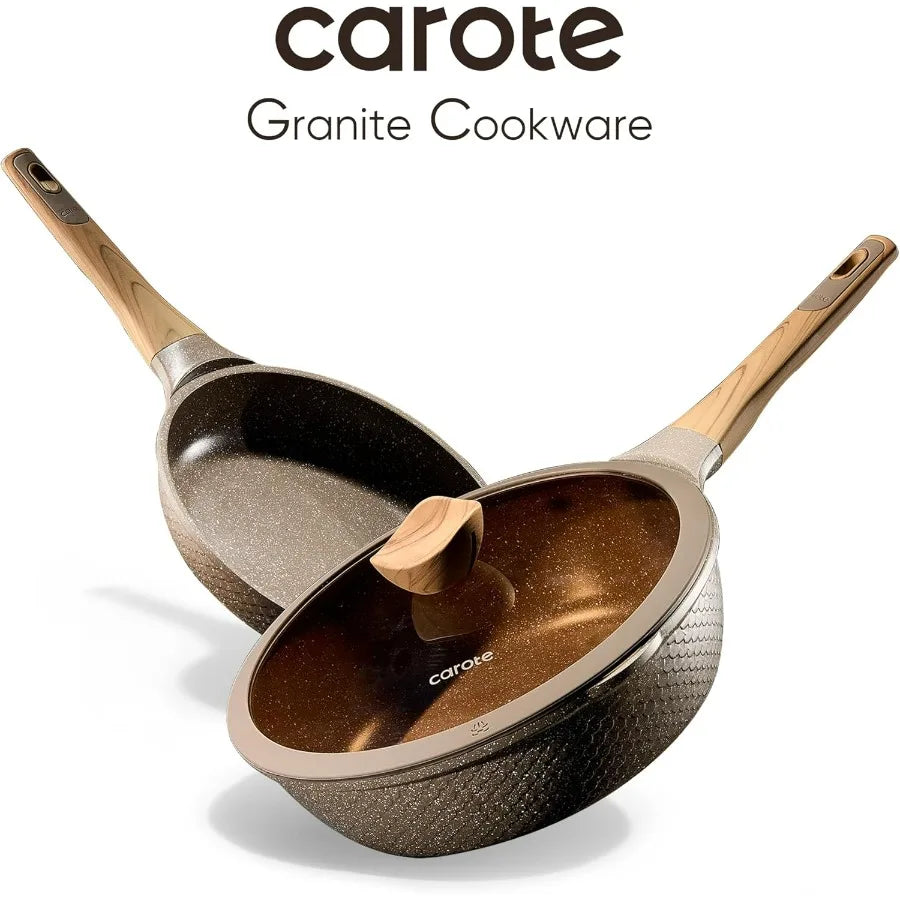 26PCS Pots and Pans Set Non Stick, Cookware Set Pots and Pans Induction Cook Ware, Nonstick Kitchen Cooking, PFOA Free
