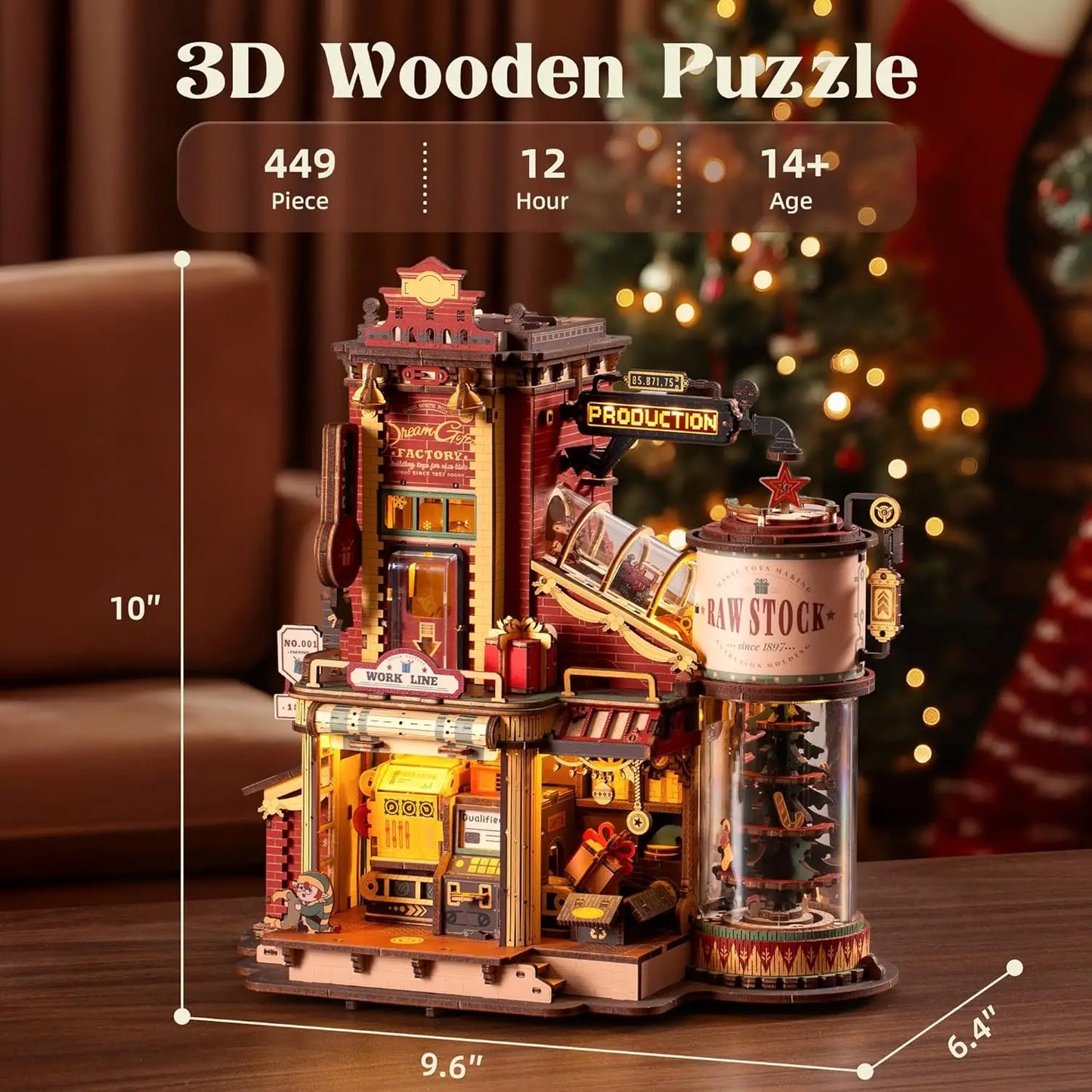 Robotime Dream Gift Factory Wooden Music Box Puzzle Kit