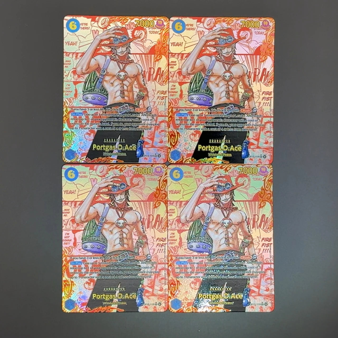 Bandai One Piece TCG OP13 Manga Leader Card Textured Foil