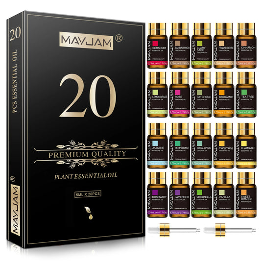 MAYJAM 20 Bottles Essential Oils Kit Set Lavender Vanilla