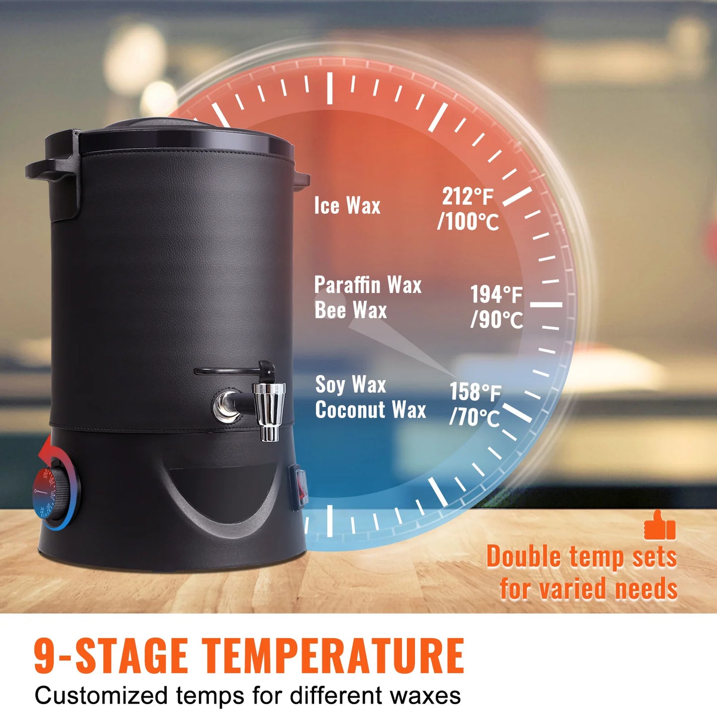 SucceBuy Electric Wax Melter For Candle Making With Pour Spout