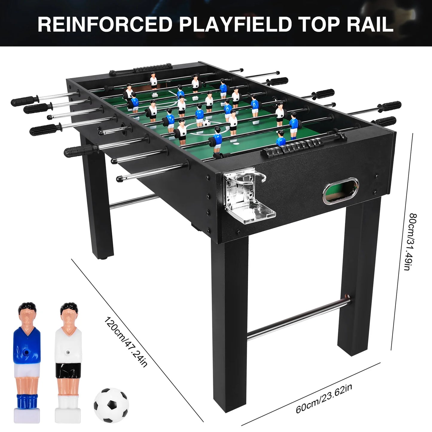 APWIKOGER Foosball Table Wood Soccer Game for Family and Friends
