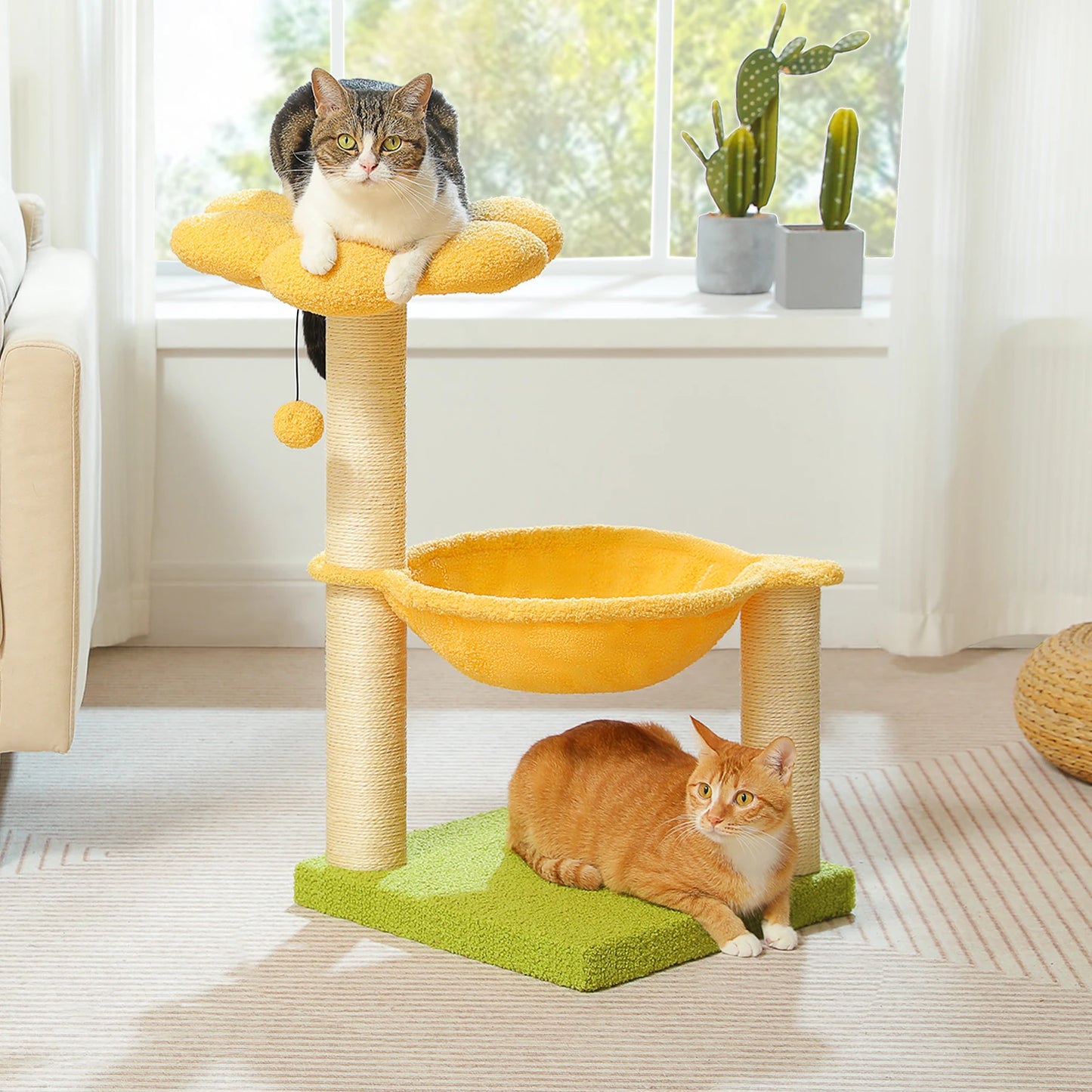 PAWZ Road Flower Cat Tree With Sisal Scratching Post Hammock