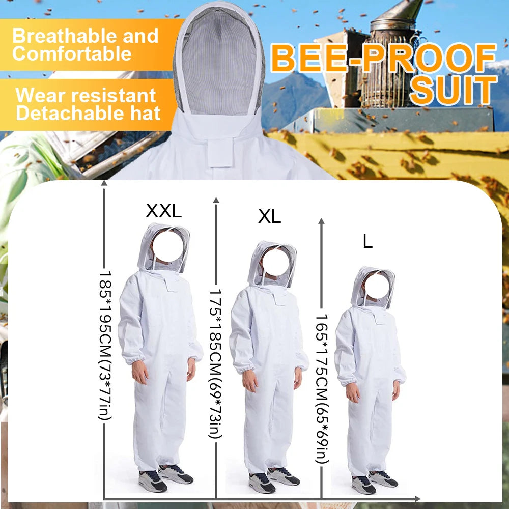 HKAFEICN Beekeeping Suit With Veil For Unisex And Children
