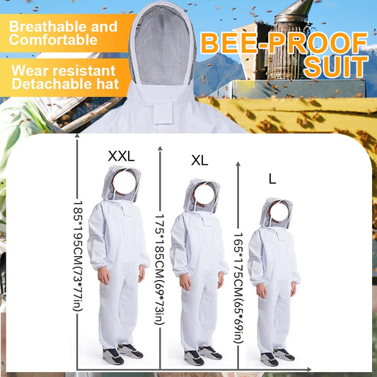 HKAFEICN Beekeeping Suit With Veil For Unisex And Children