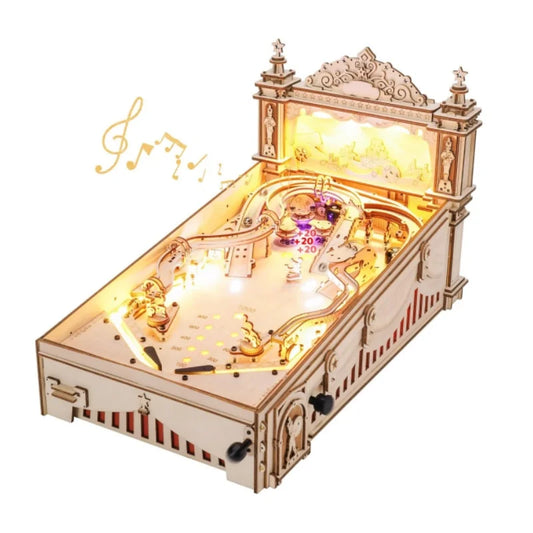 Robotime 3D Pinball Machine Puzzle Mechanical Wooden Model Kit