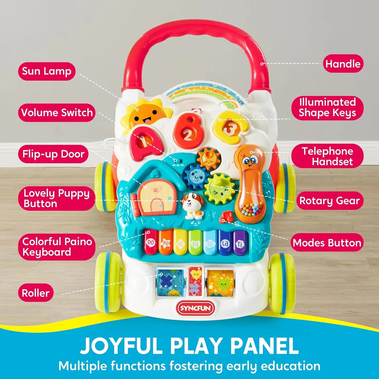 Joyfy Two In 1 Sit To Stand Learning Infant Walker