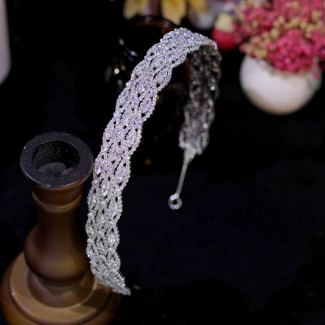 ASNORA 2026 Cubic Zirconia Bridal Headband Wedding Headpiece Luxury CZ Tiaras Crowns For Women Bride Wedding Party Hair Jewelry
