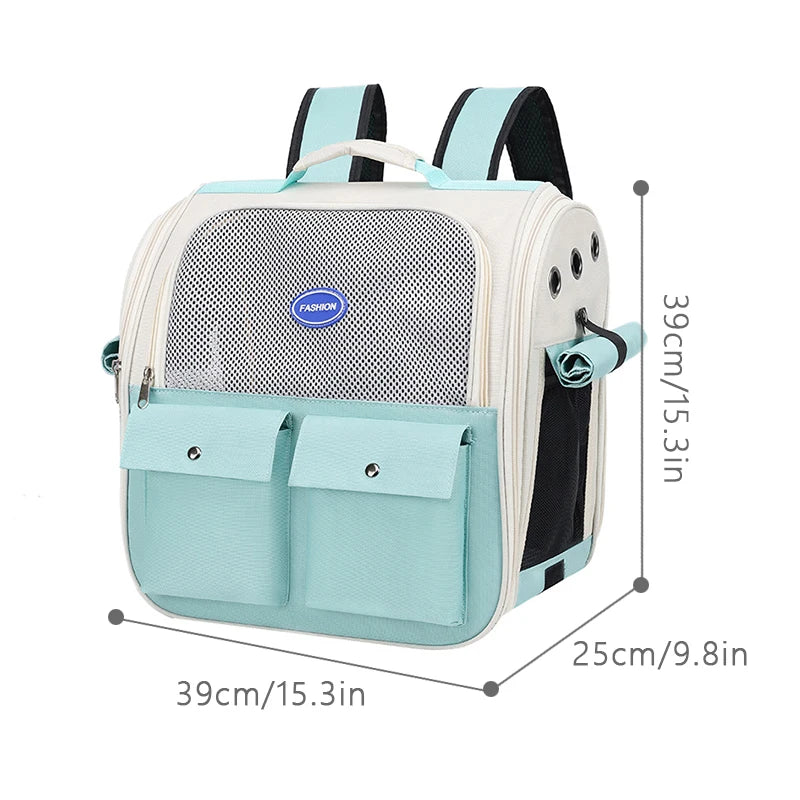 Ventilated Cat Backpack With Adjustable Straps For Outdoor Travel