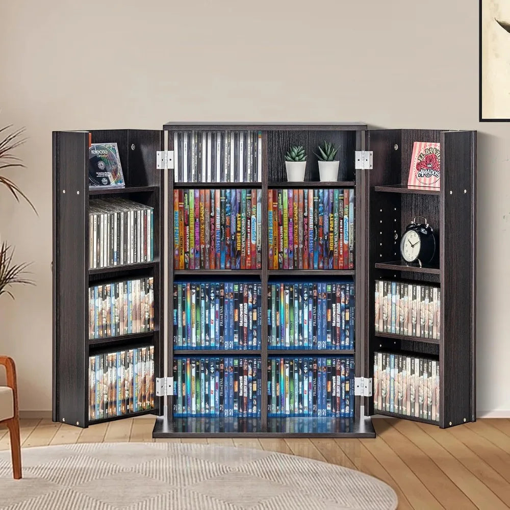 Adjustable Media Storage Cabinet for CD DVD and Video Games