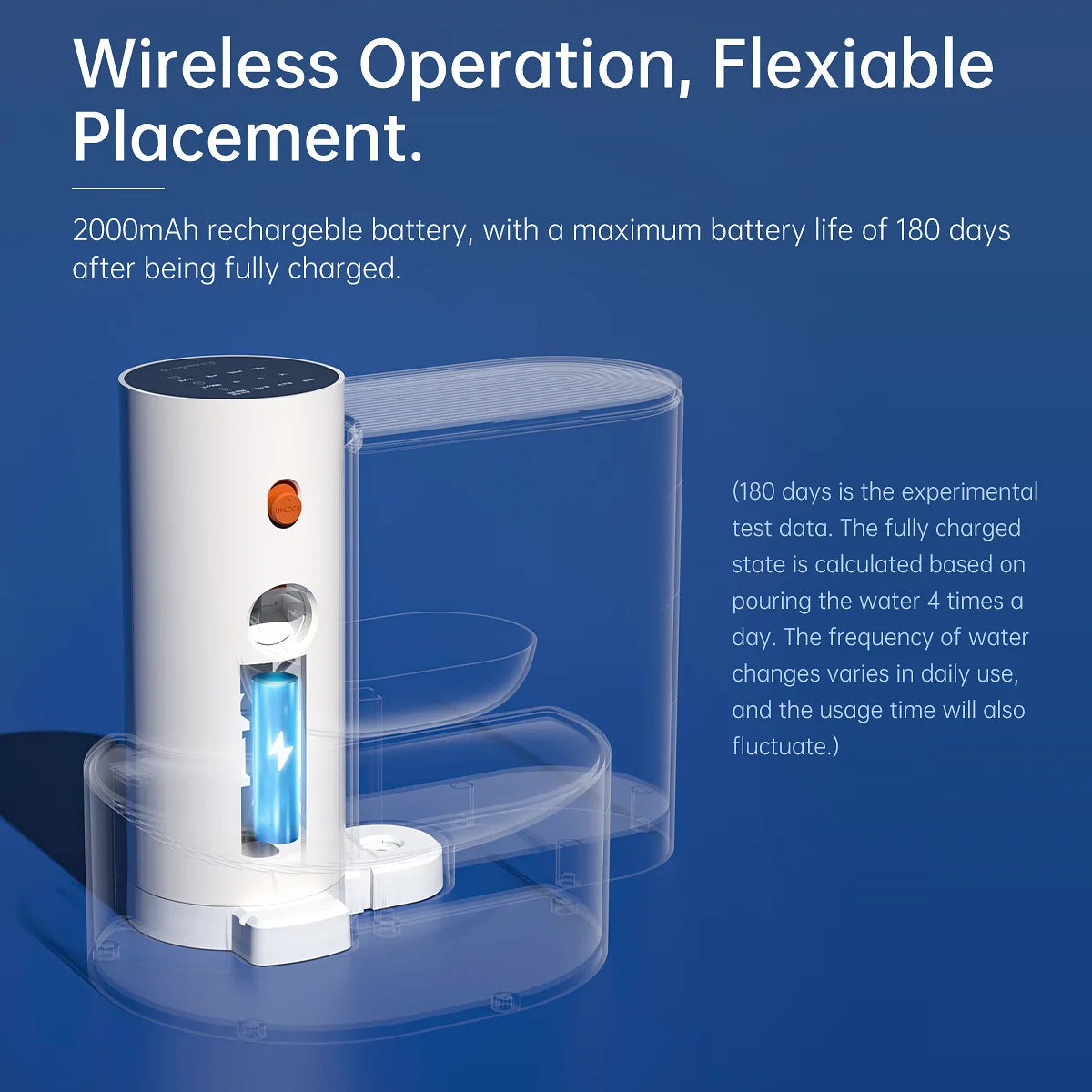 ZYfeeder Wireless Automatic Cat Fountain Water Dispenser