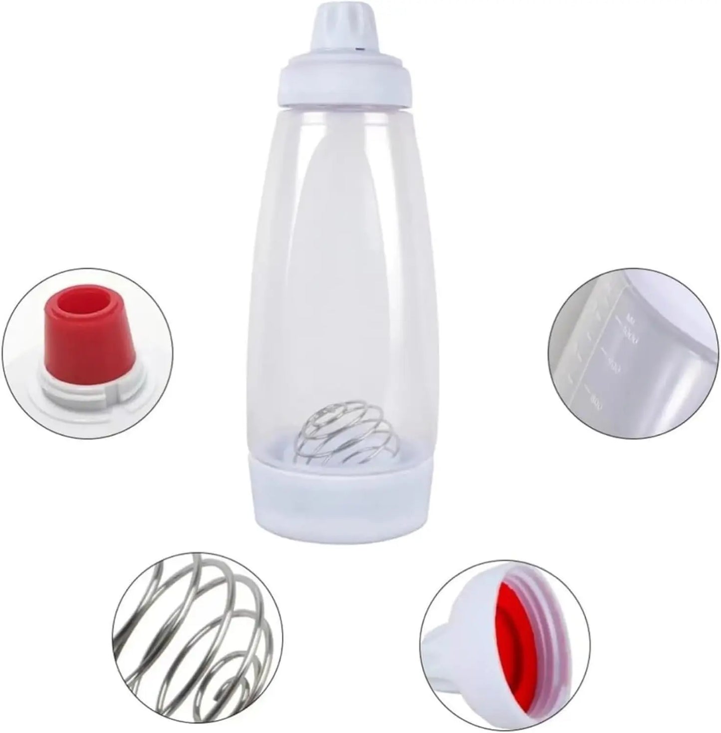 Pancake Batter Dispenser with Mixing Ball & Stand – Easy Pour Batter Mixer for Pancakes, Waffles & Cupcakes