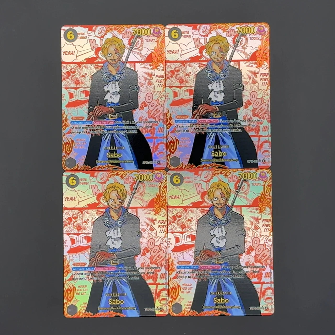 Bandai One Piece TCG OP13 Manga Leader Card Textured Foil