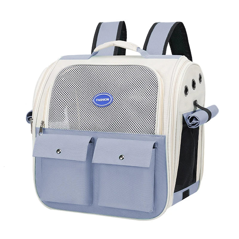 Ventilated Cat Backpack With Adjustable Straps For Outdoor Travel