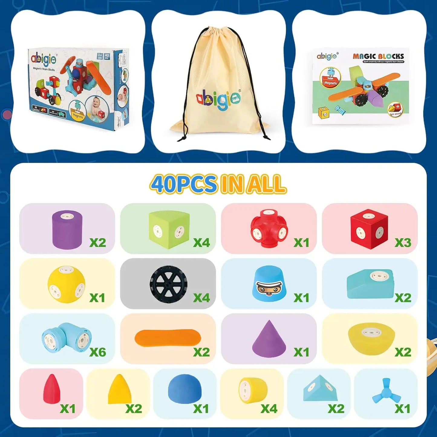 Foam Magnetic Building Blocks for Preschool Montessori Autism Toys