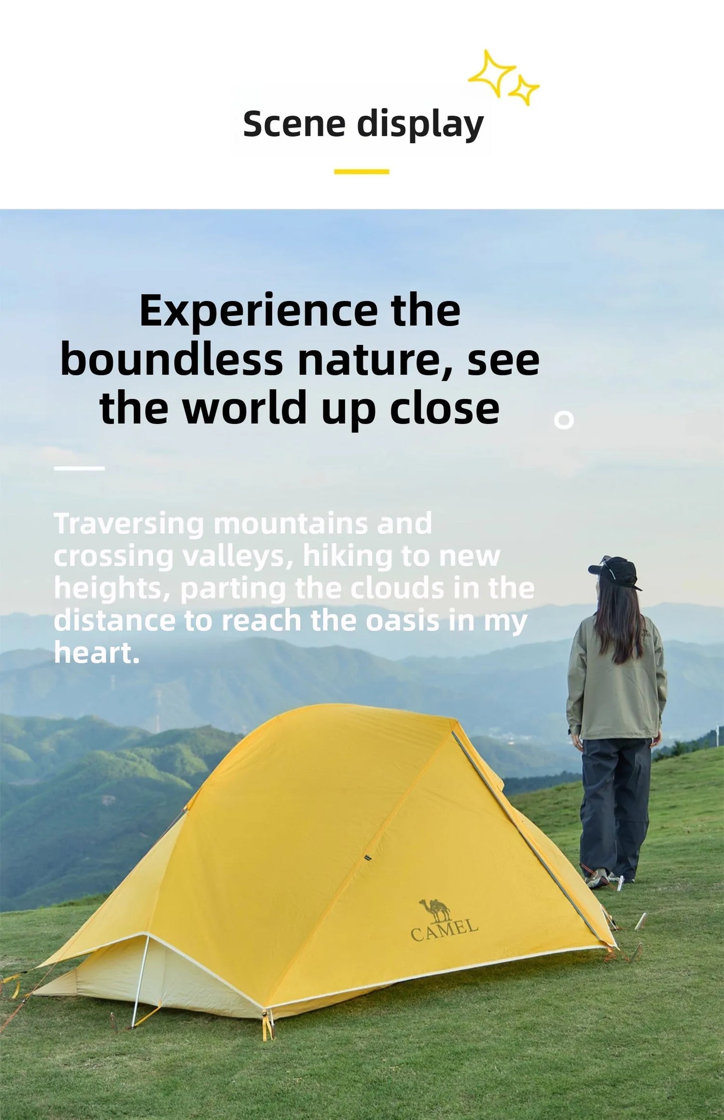 Camel Ultralight Two Person Tent for Travel Waterproof Outdoor Camping
