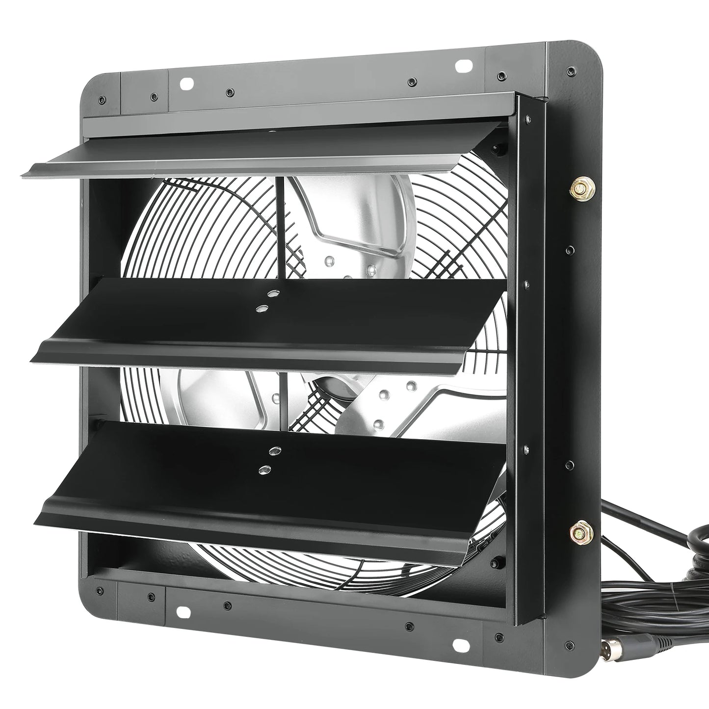 SucceBuy Shutter Exhaust Fan AC/ EC-motor 10-Speed Adjustable Wall Mount Attic Ventilation and Cooling for Greenhouses Garages