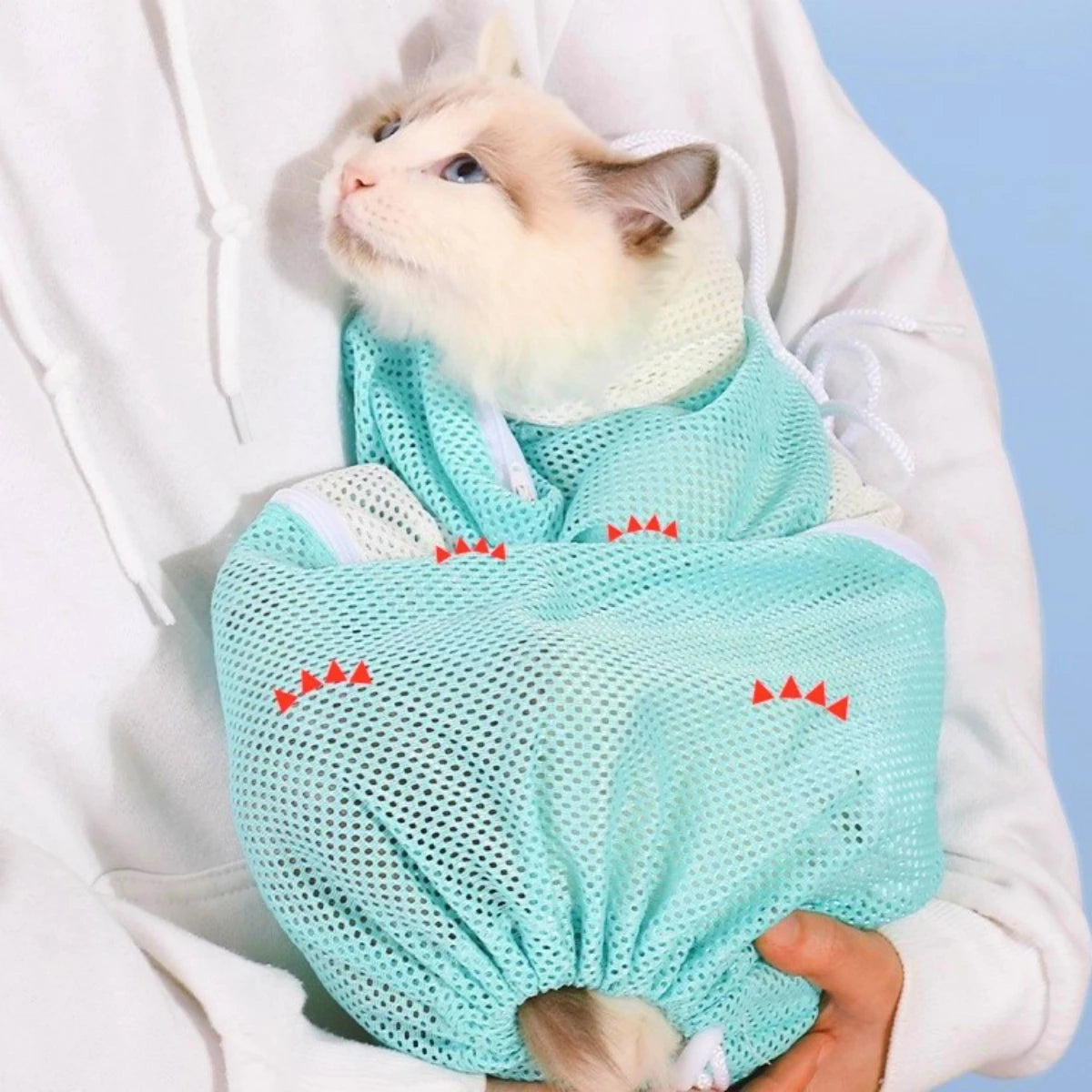 Multi Function Cat Washing Bag for Grooming and Scratching Prevention