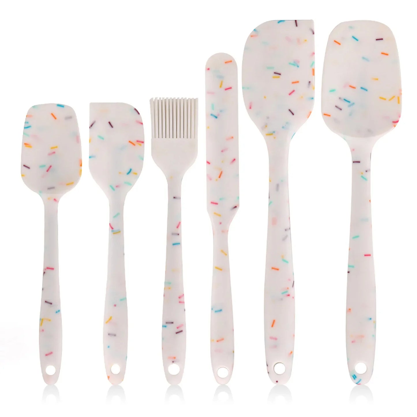 6 Pieces Silicone Spatula Set Food Grade Non Stick Heat Resistant Spatulas Turner for Cooking Baking Mixing Baking Tools