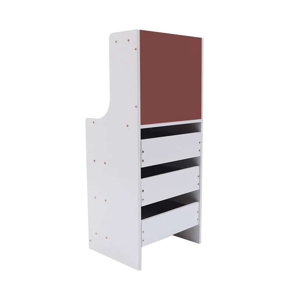 3 Drawers Night Stand with Open Shelf, Nightstand with Drawers, Vertical Bedside Cabinet, Bedside Cabinet Table for Bedr