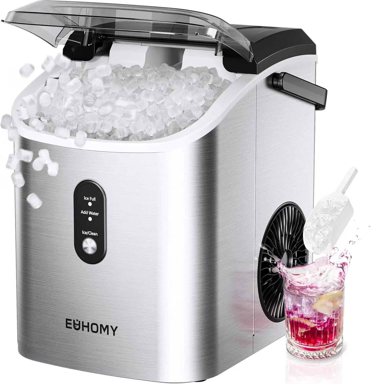 Nugget Ice Maker Countertop With Handle Portable