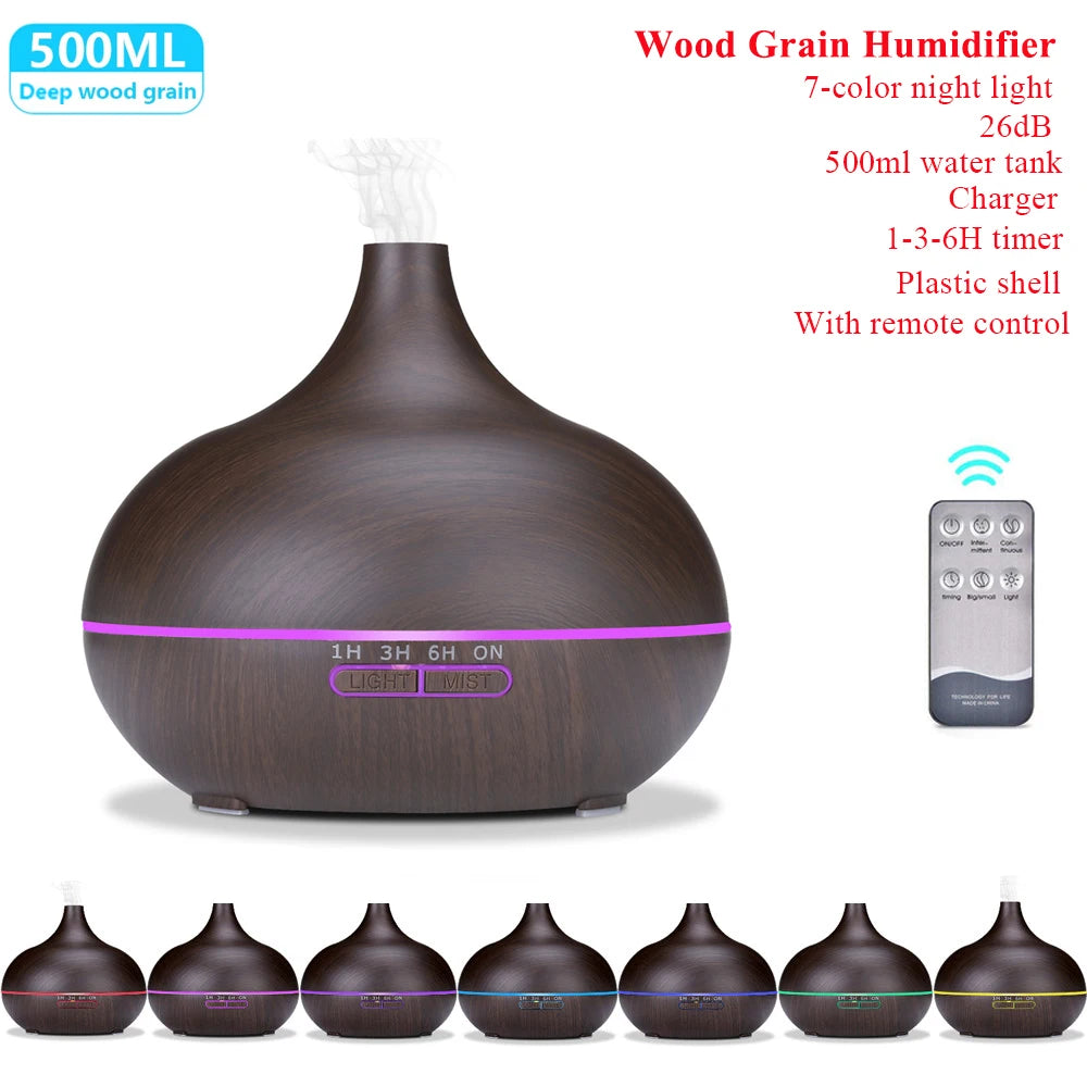 Thankshare Aroma Essential Oil Diffuser Ultrasonic Humidifier Remote Control