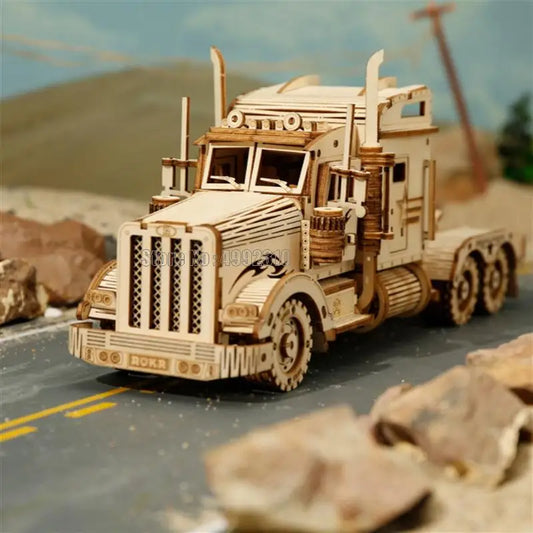 3D Wooden Truck Puzzle Model For Teens And Adults Kit