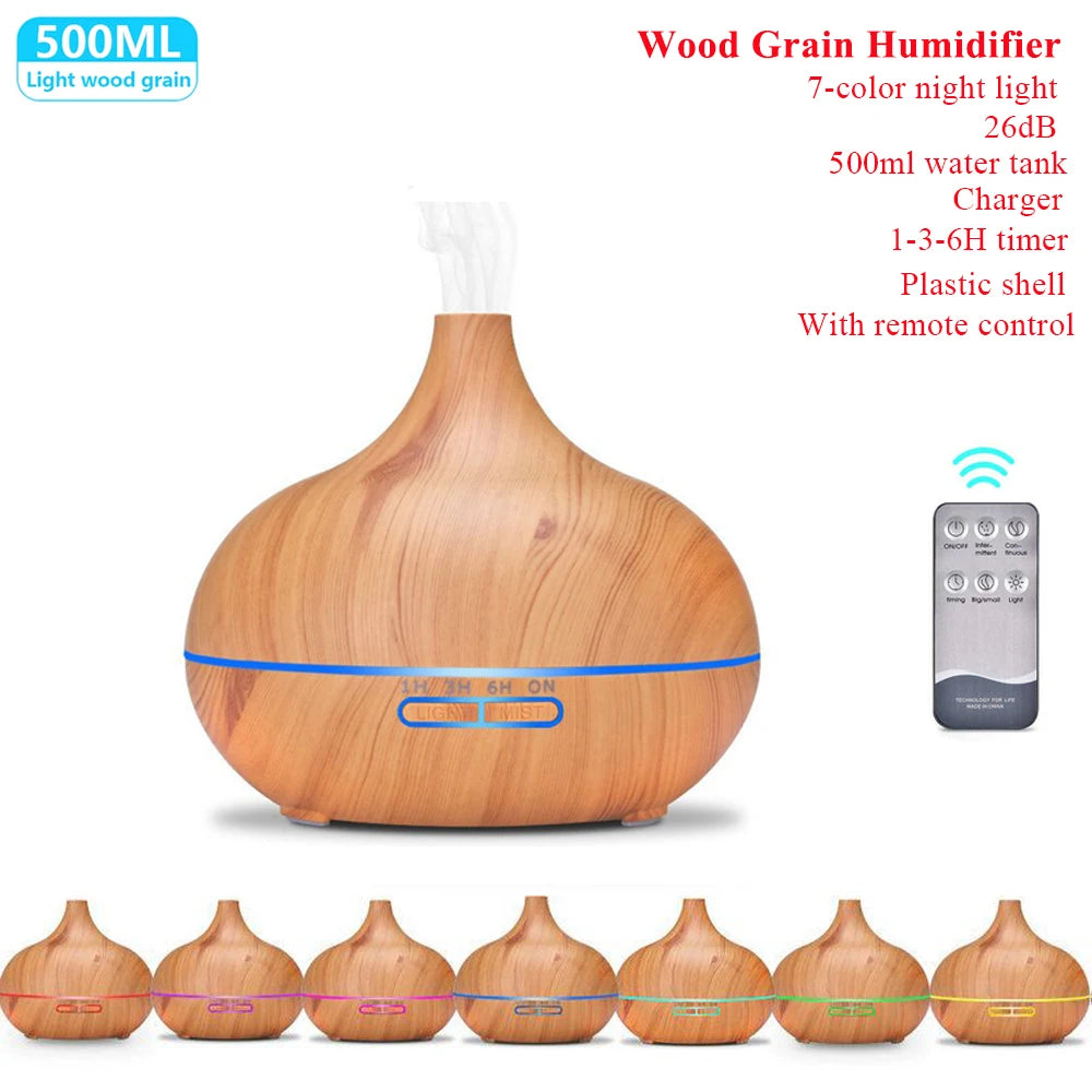 Thankshare Aroma Essential Oil Diffuser Ultrasonic Humidifier Remote Control