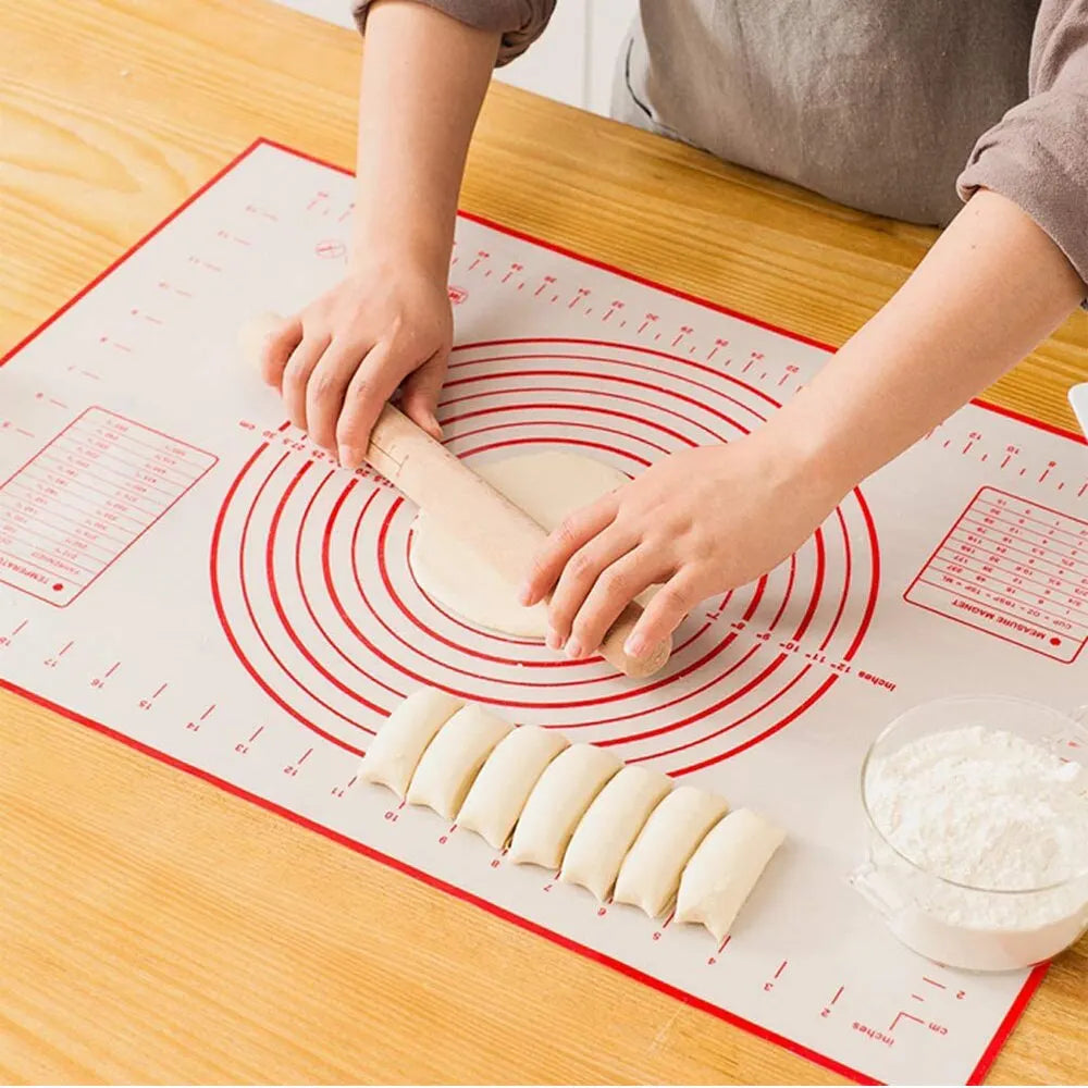 Silicone Baking Mat, Non-slip Pastry Mat for Rolling Out Dough, Making Pie Crust and Fondant, with Measuring Function