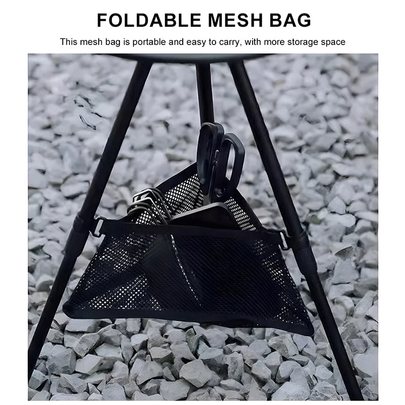 Ultralight Folding Outdoor Round Table Set With Mesh Bag