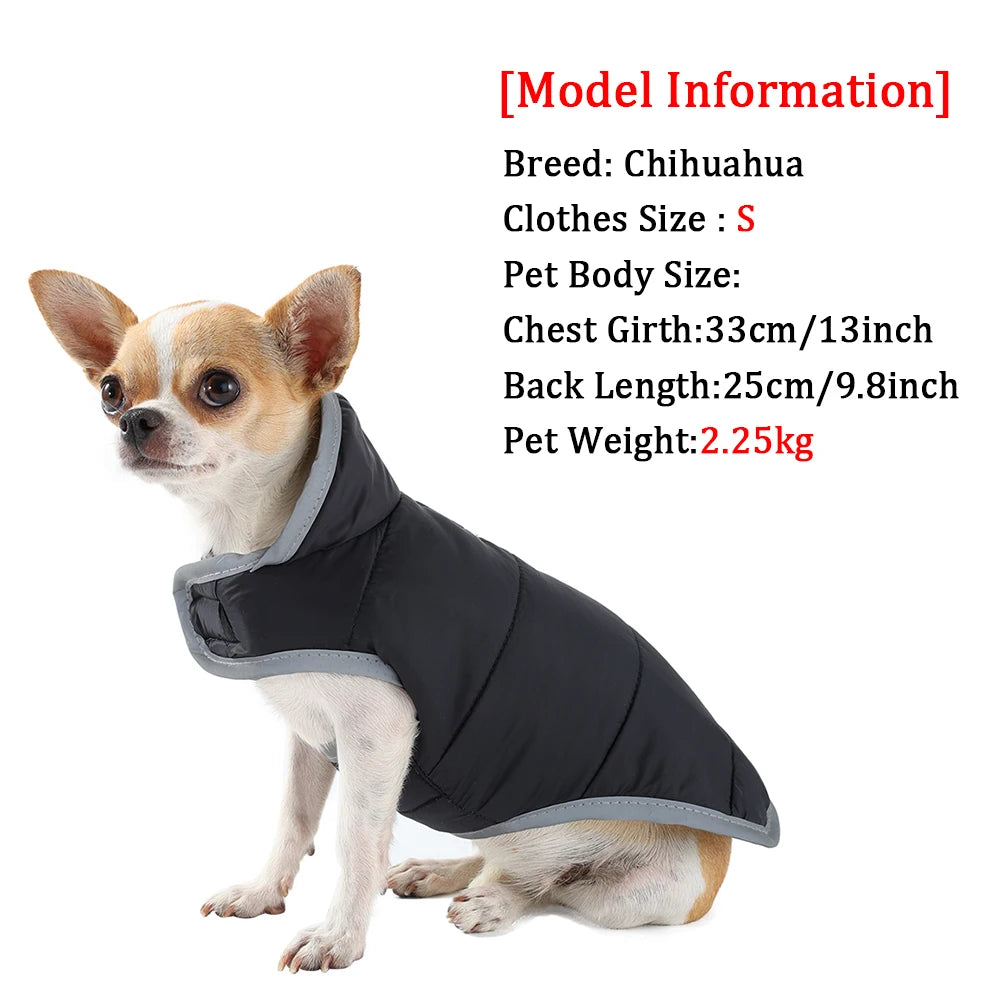 Holapet Reflective Reversible Fleece Pet Coat Waterproof