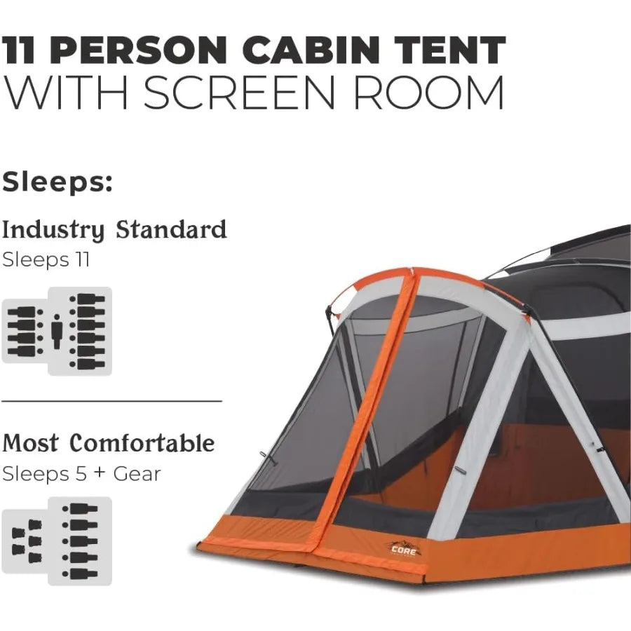Building Large Family Cabin Tent For Camping