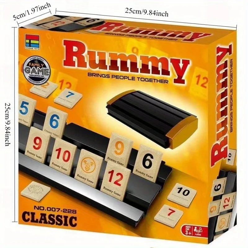 Classic Rummy Tile Board Game For 2-4 Players Family Fun