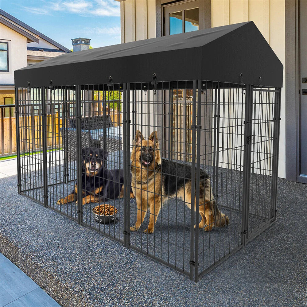 Borwar Heavy Duty Large Dog Kennel Welded Metal Playpen