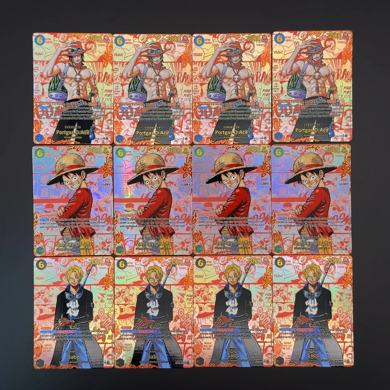 Bandai One Piece TCG OP13 Manga Leader Card Textured Foil