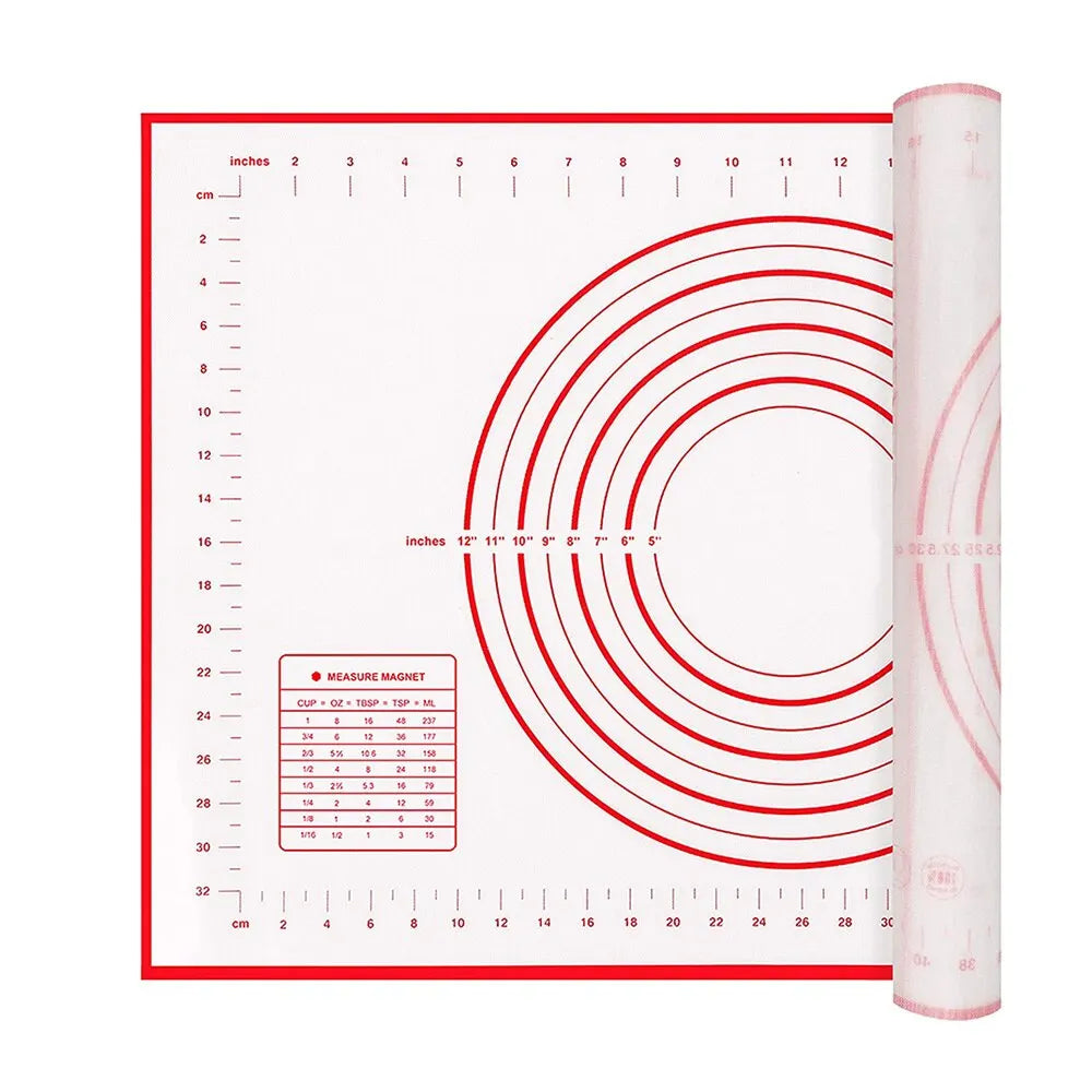 Silicone Baking Mat, Non-slip Pastry Mat for Rolling Out Dough, Making Pie Crust and Fondant, with Measuring Function