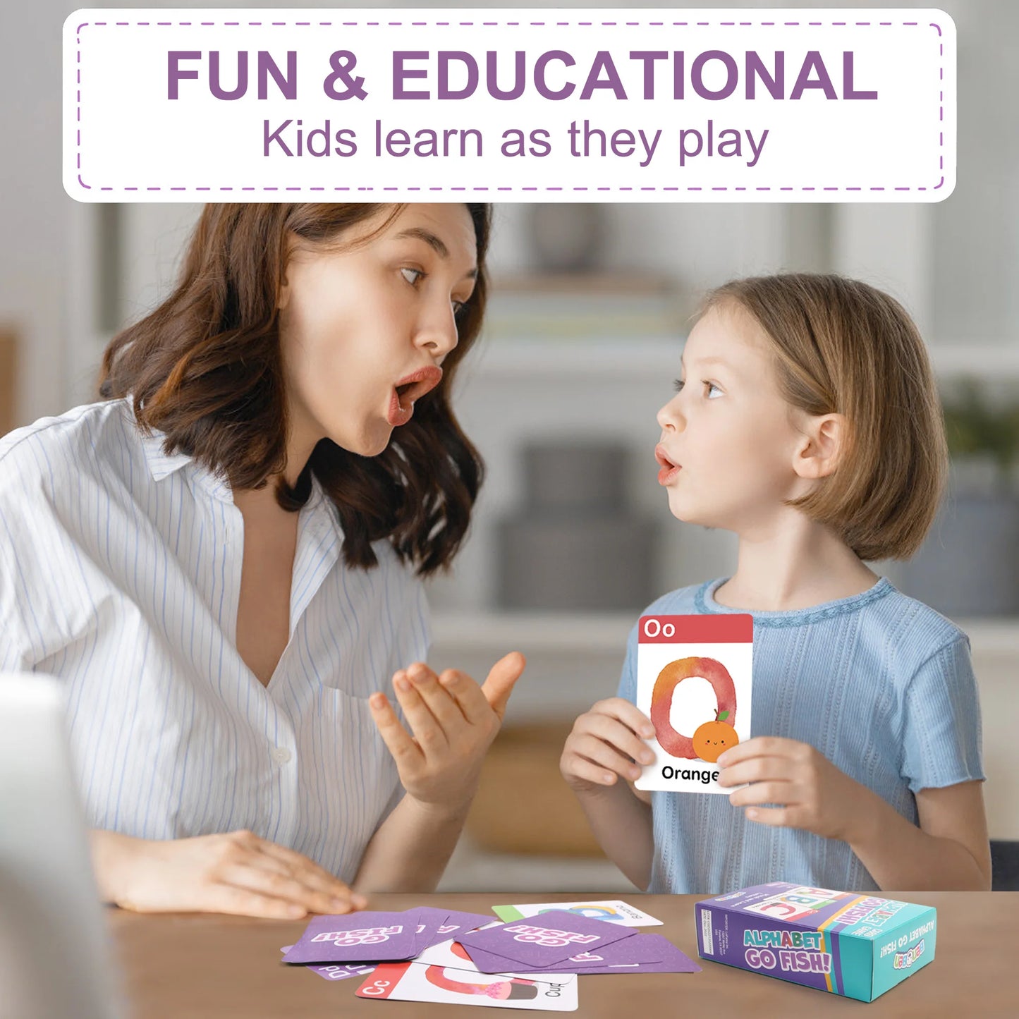 BenBen Alphabet Go Fish Card Game for Kids 104 Cards